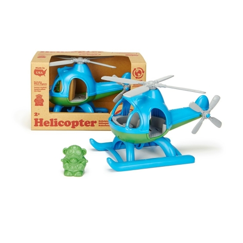 Giocattoli verdi elicottero blu